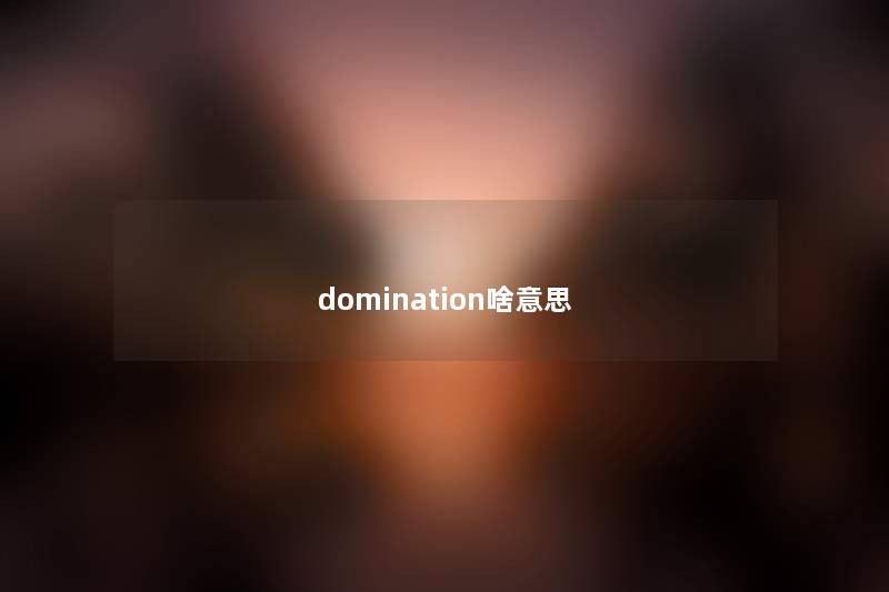 domination啥意思