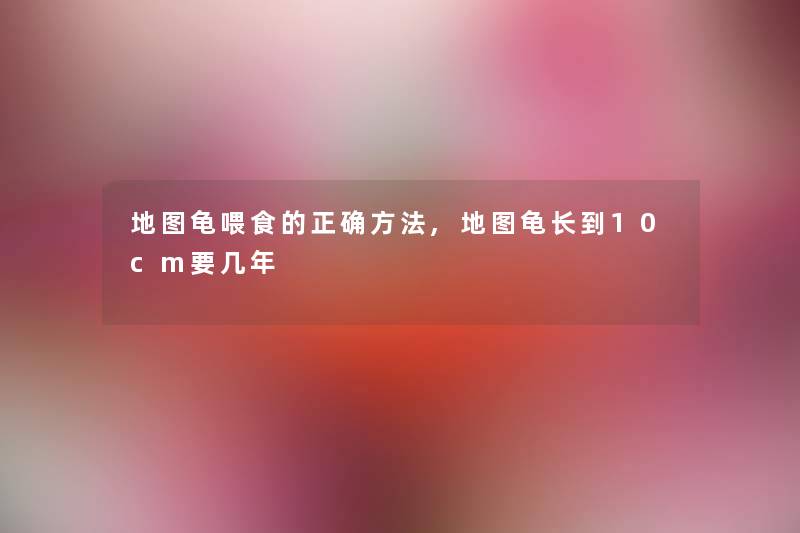 地图龟喂食的正确方法,地图龟长到10cm要几年
