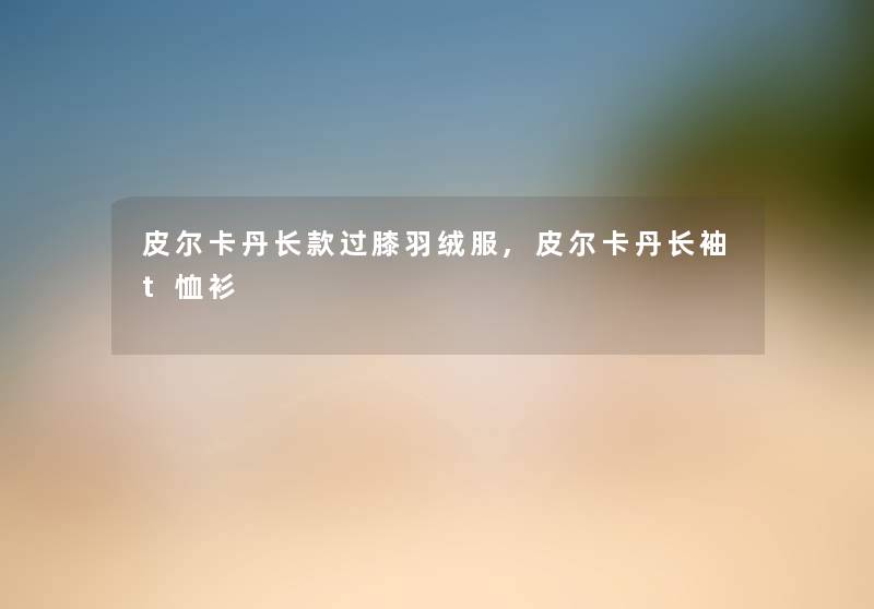 皮尔卡丹长款过膝羽绒服,皮尔卡丹长袖t恤衫