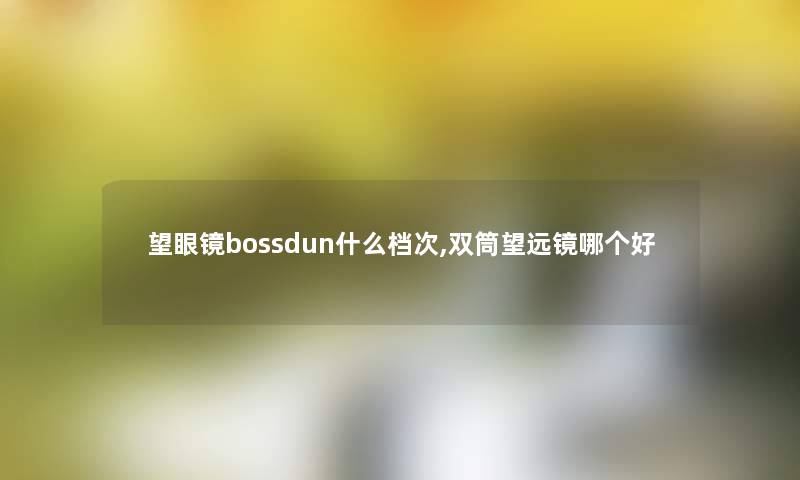 望眼镜bossdun什么档次,双筒望远镜哪个好