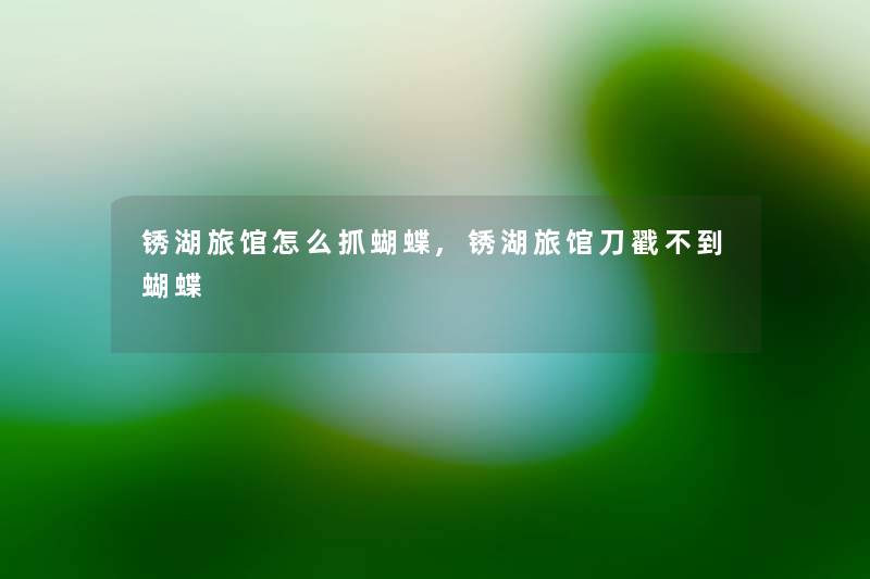 锈湖旅馆怎么抓蝴蝶,锈湖旅馆刀戳不到蝴蝶
