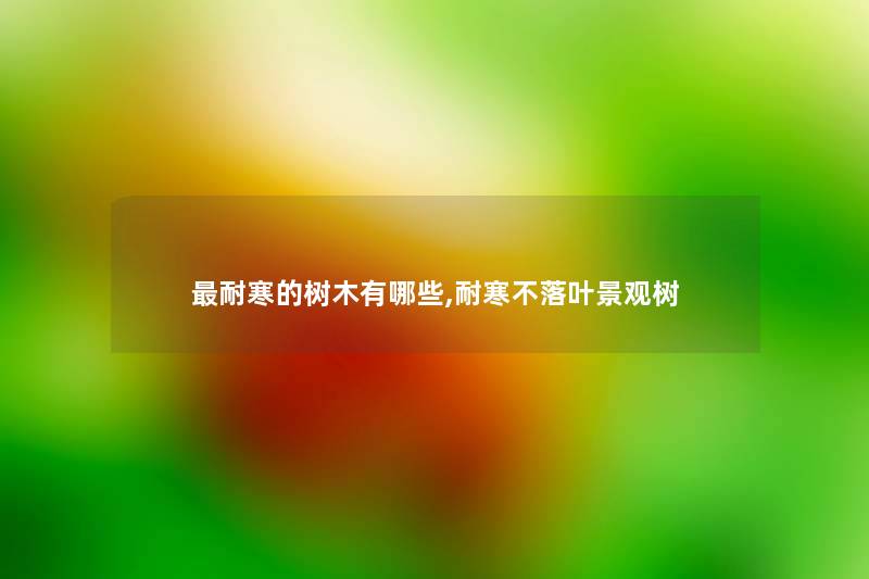 耐寒的树木有哪些,耐寒不落叶景观树