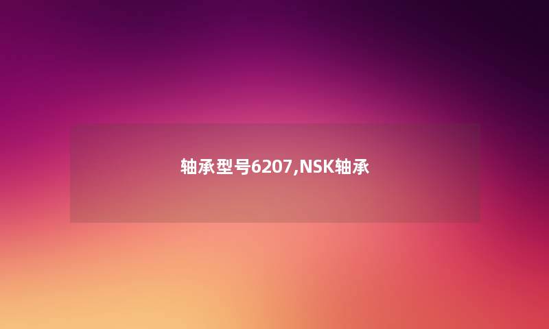 轴承型号6207,NSK轴承