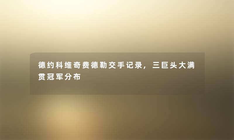 德约科维奇费德勒交手记录,三巨头大满贯冠军分布