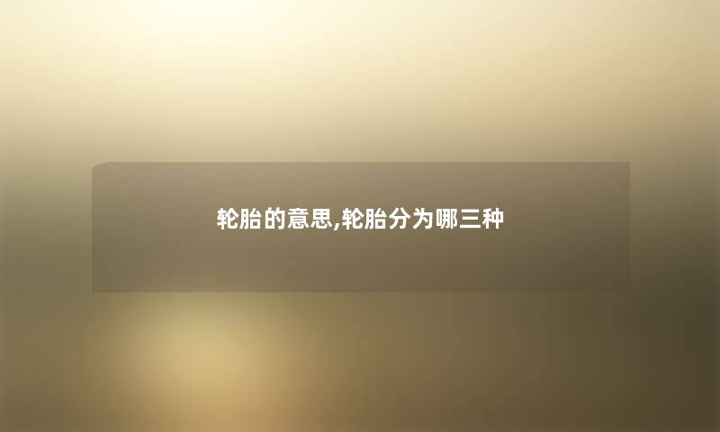 轮胎的意思,轮胎分为哪三种