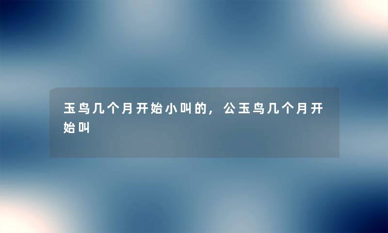 玉鸟几个月开始小叫的,公玉鸟几个月开始叫 玉鸟几个月开始小叫的,公玉鸟几个月开始叫
